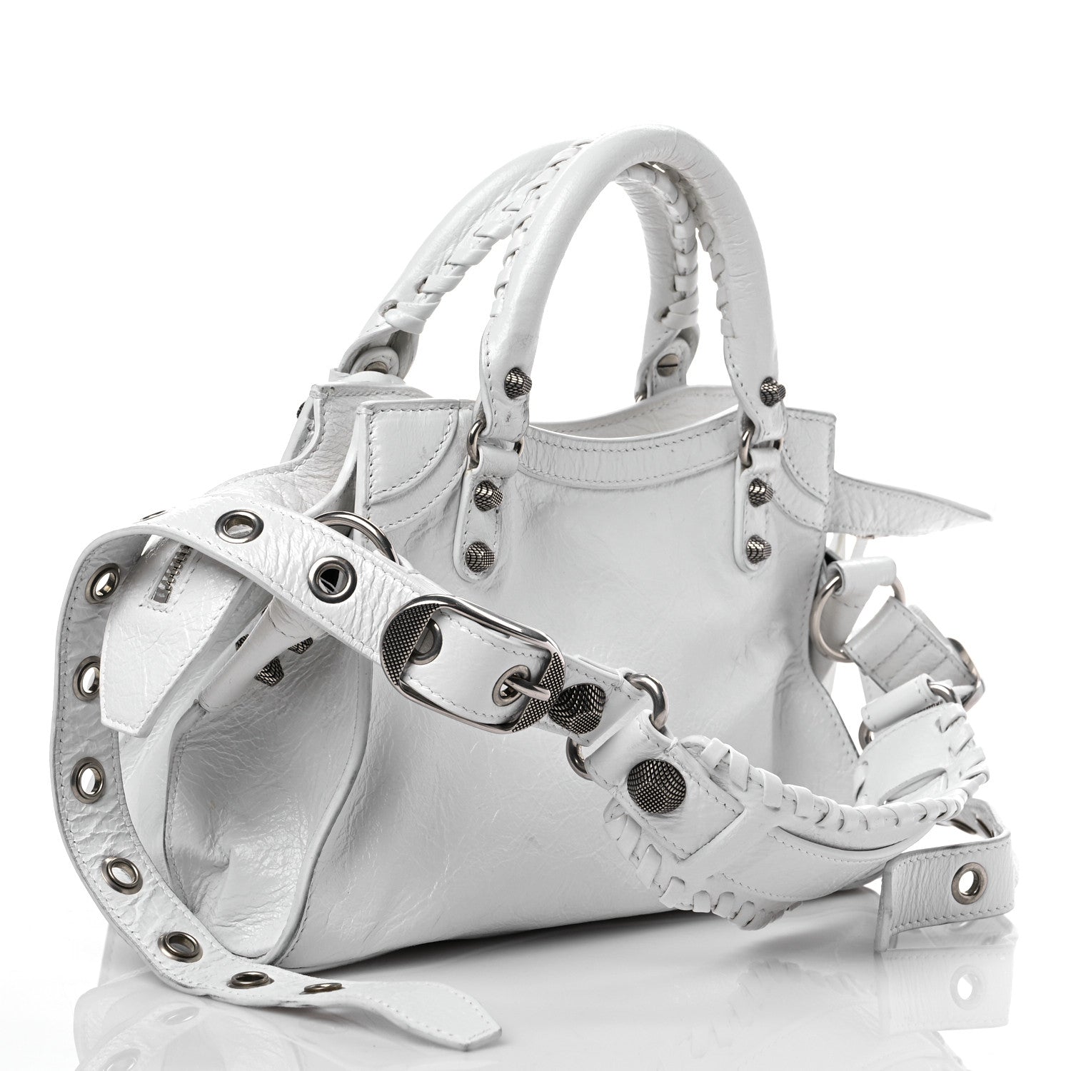 Balenciaga Agneau Arena Neo Cagole Handbag XS Optic White 2 of 8