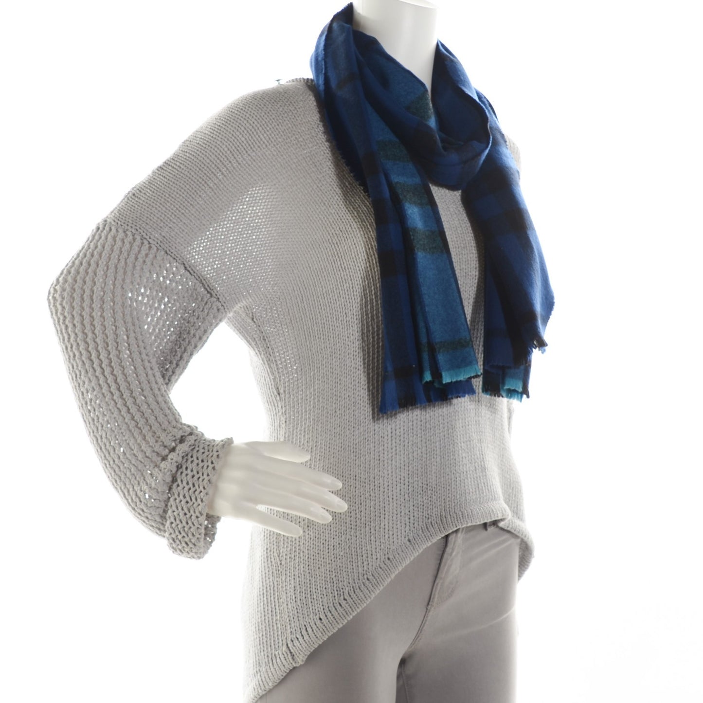 Wool Giant Check Scarf