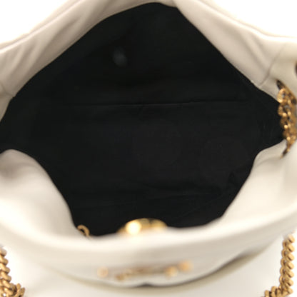 Saint Laurent Lambskin Quilted Medium Loulou Puffer Monogram Chain Satchel Crema Soft 5 of 11