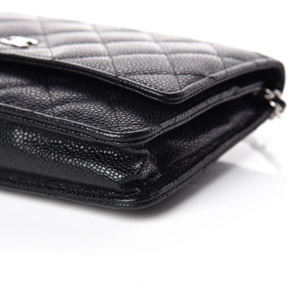 Chanel Caviar Quilted Wallet On Chain WOC Black 10 of 10