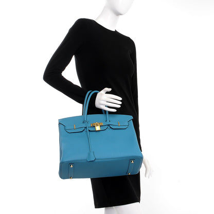 Hermes Togo Birkin 35 Turquoise 2 of 31