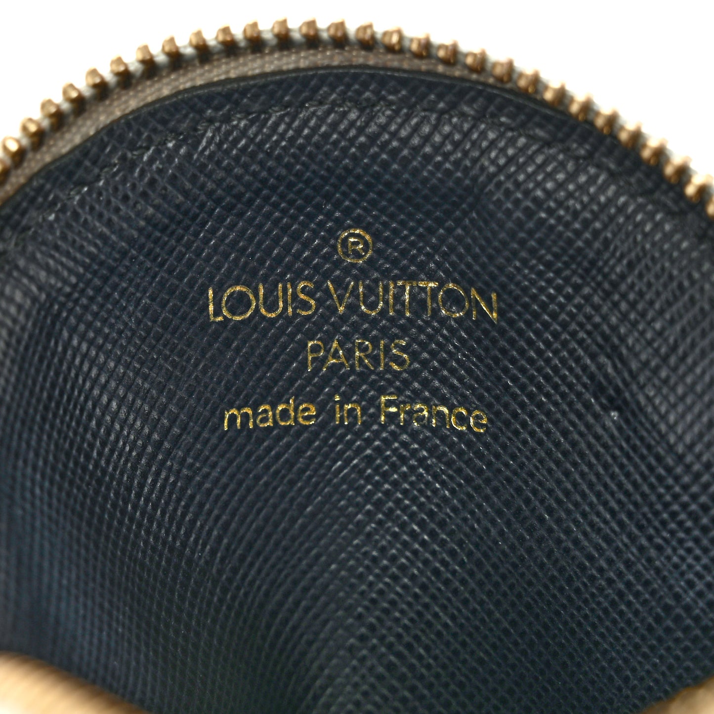 Mini Lin Croisette Round Coin Purse Blue