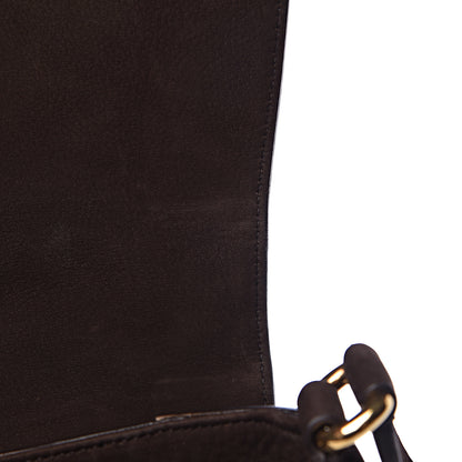 Gucci Nubuck Ribot Horse Heads Flap Bag Brown 11 of 15