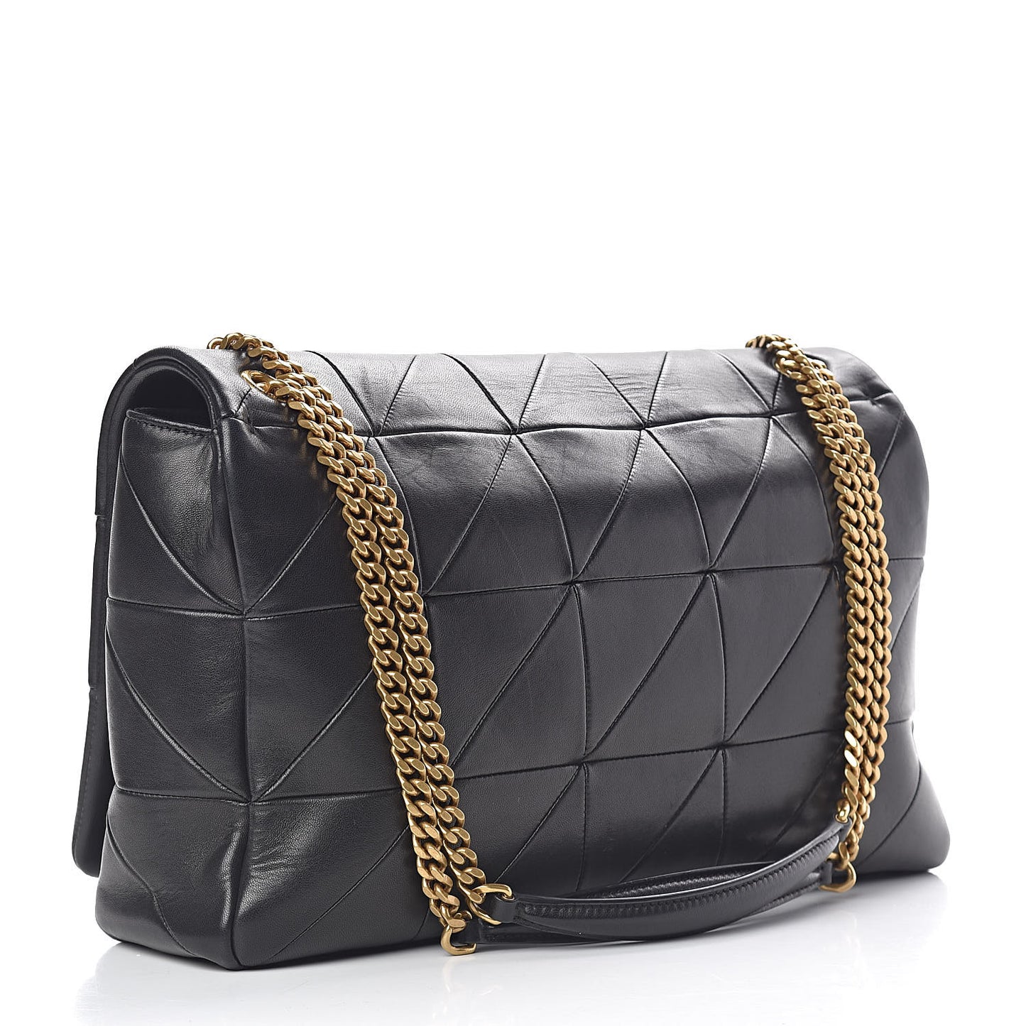 Lambskin Patchwork Monogram Large Jamie Black