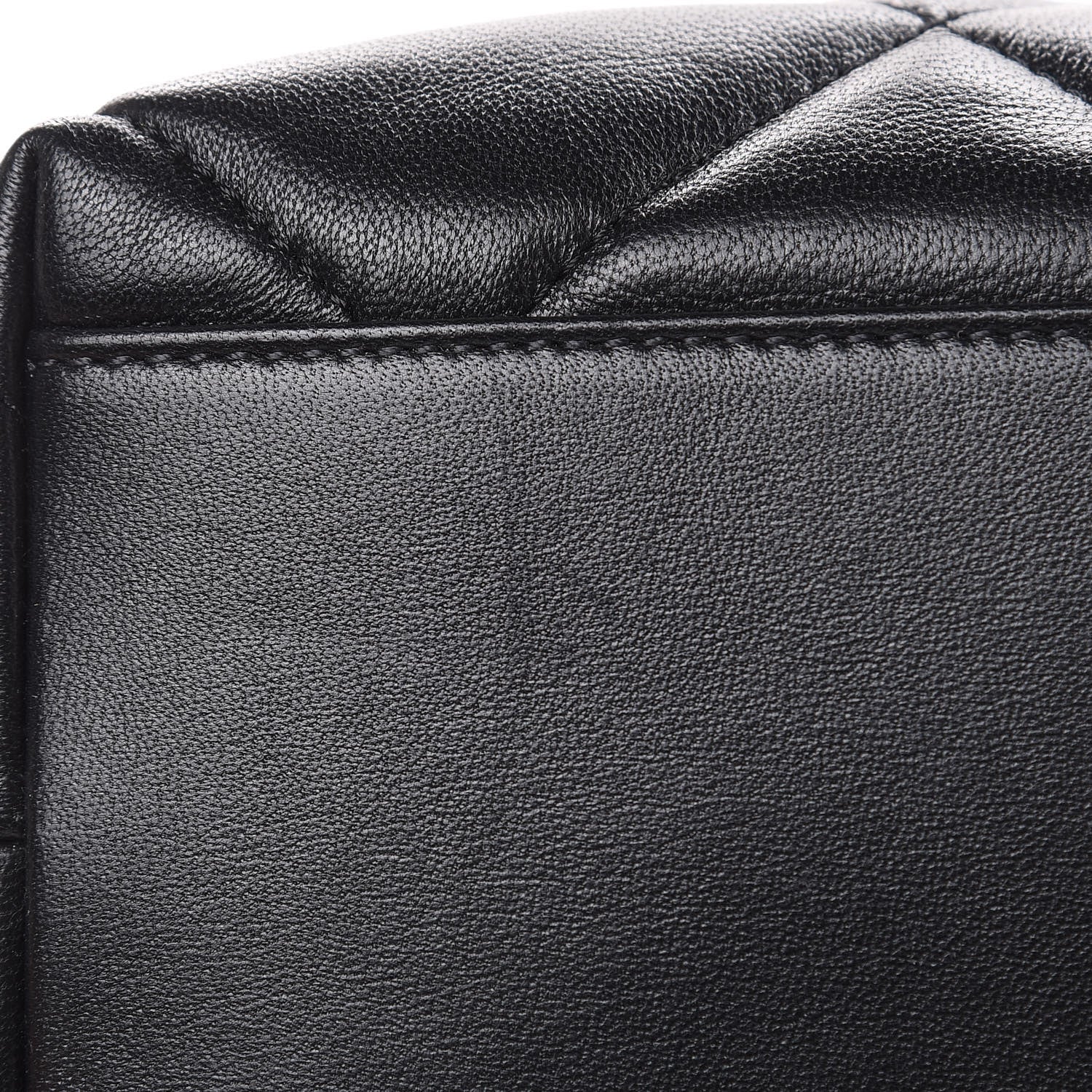 Chanel Lambskin Quilted Drawstring Shopping Bag Black 11 of 12