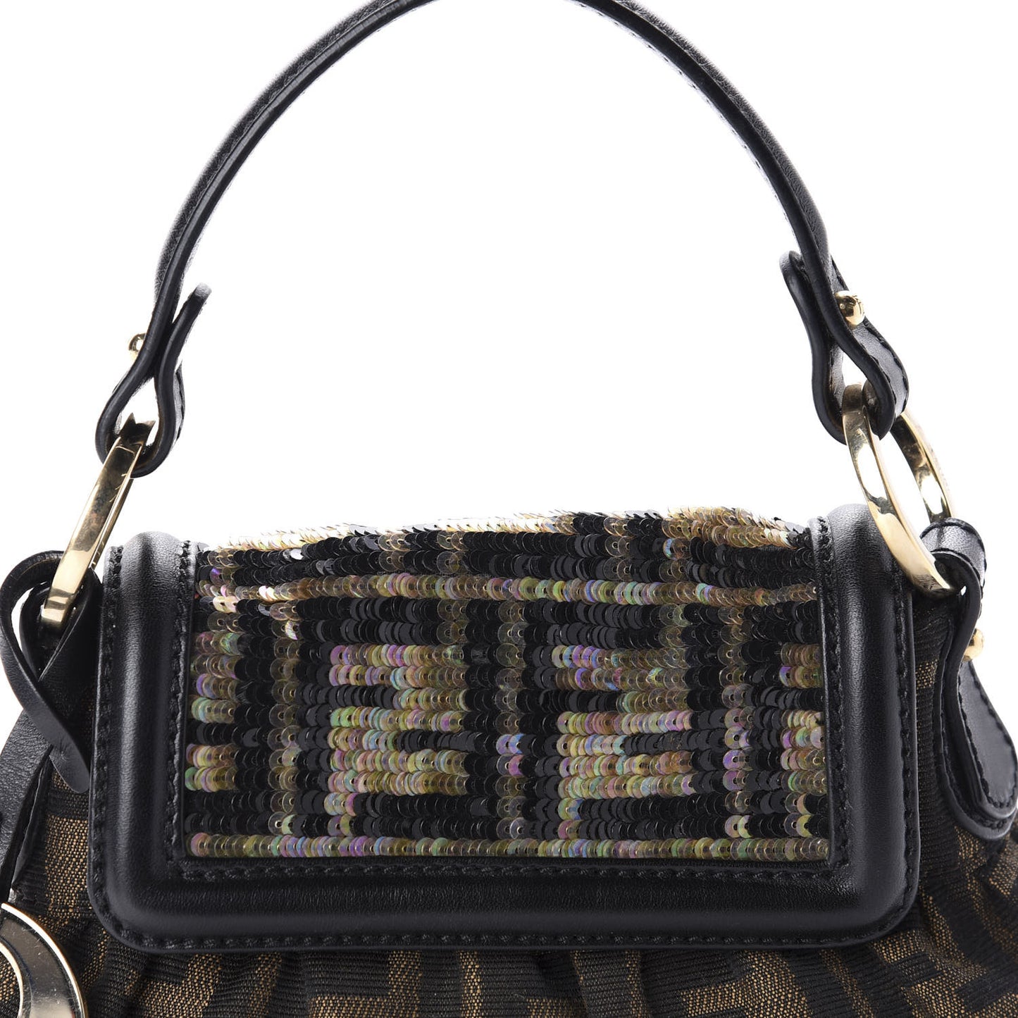 Sequin FF Mini Chef Shoulder Bag Tobacco