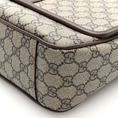 Gucci Tender GG Supreme Monogram Textured Dollar Calfskin Ophidia Messenger Bag Beige Ebony Dark Brown 9 of 9