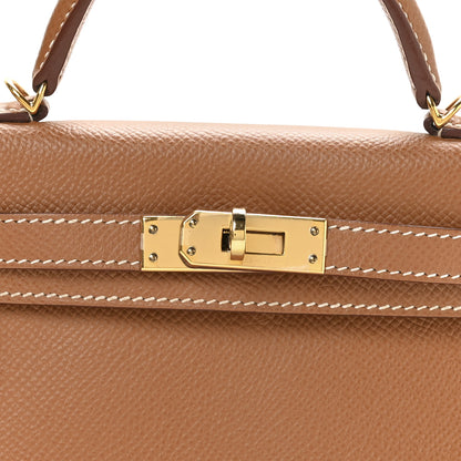 Hermes Epsom Mini Kelly Sellier 20 Gold 7 of 10