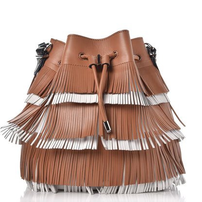 Proenza Schouler Calfskin Medium Fringe Bucket Bag Dune White 1 of 8