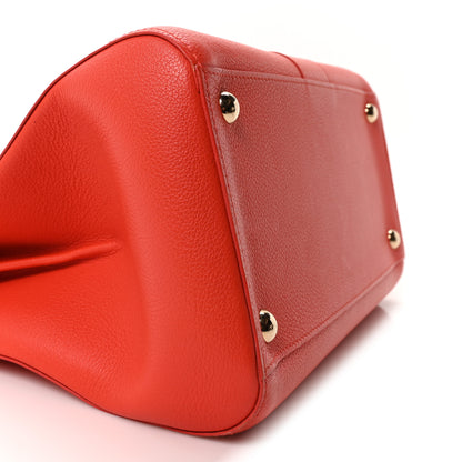 Delvaux Grained Calfskin MM Brillant Satchel Sunset 9 of 10
