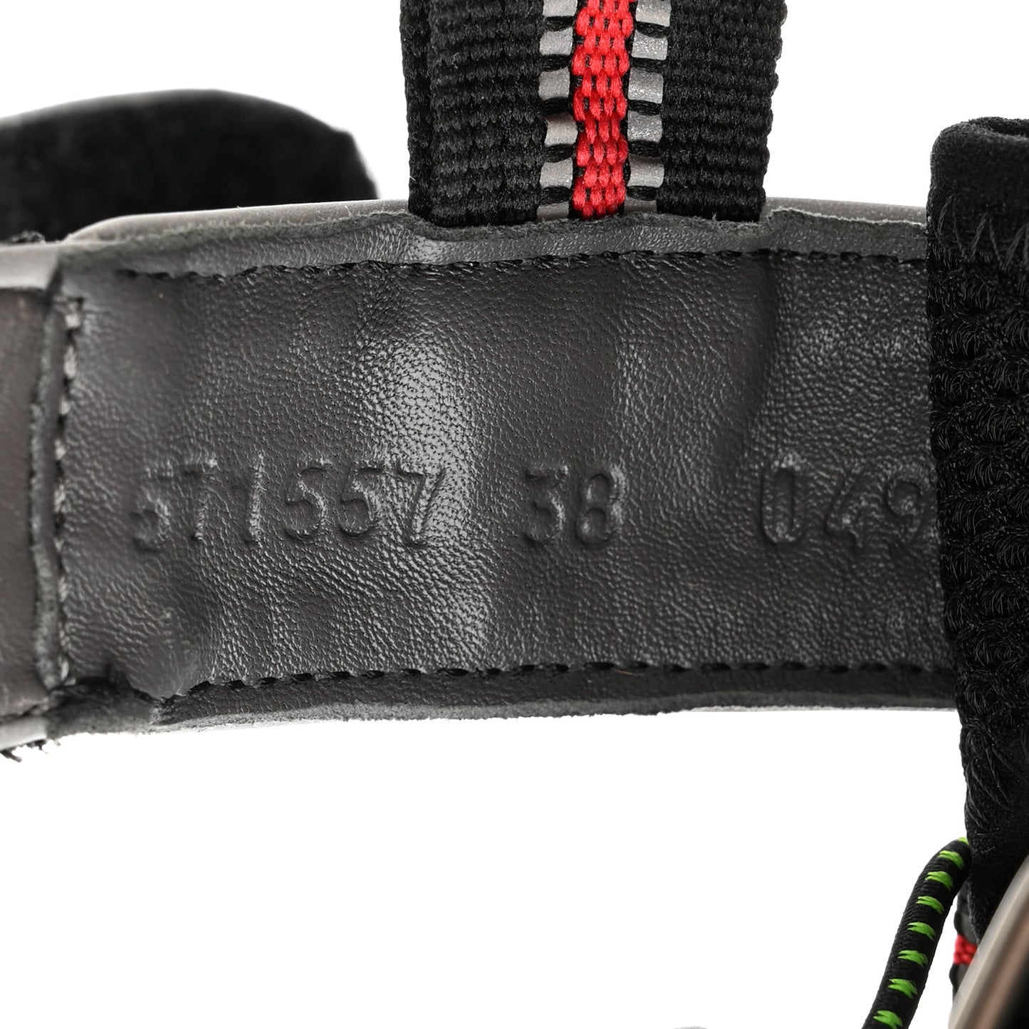 Mesh Fabric Tinsel Sport Sandals 38 Black Silver Green
