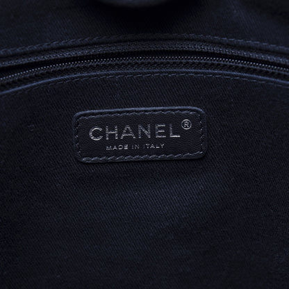 Chanel Canvas Small Deauville Tote Beige Black 5 of 9