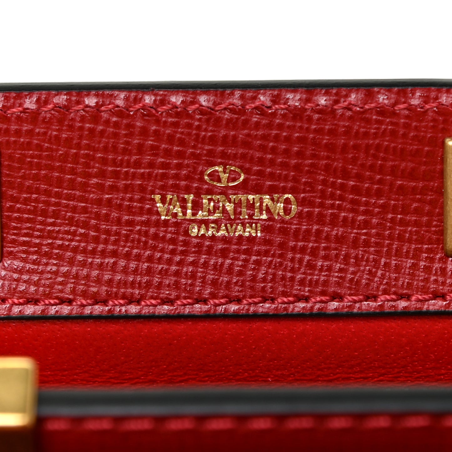 Grainy Calfskin Mini Rockstud Alcove Top-Handle Bag Rouge Pur
