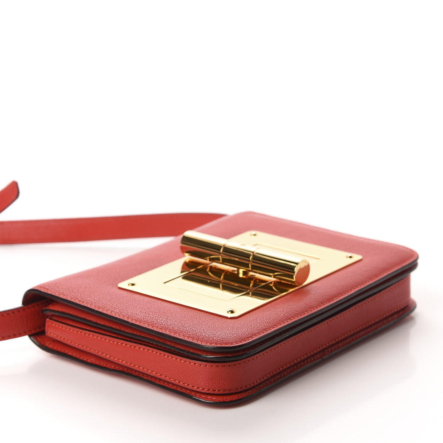 Goatskin Natalia Medium Shoulder Bag Red