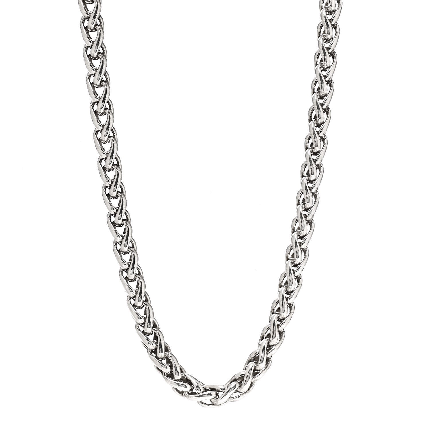 David Yurman Sterling Silver 14K Yellow Gold 8mm Wheat Chain Necklace 1 of 4
