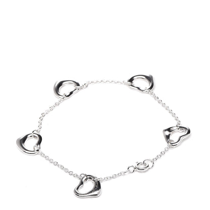 Tiffany Sterling Silver Elsa Peretti Open Heart Bracelet 3 of 6