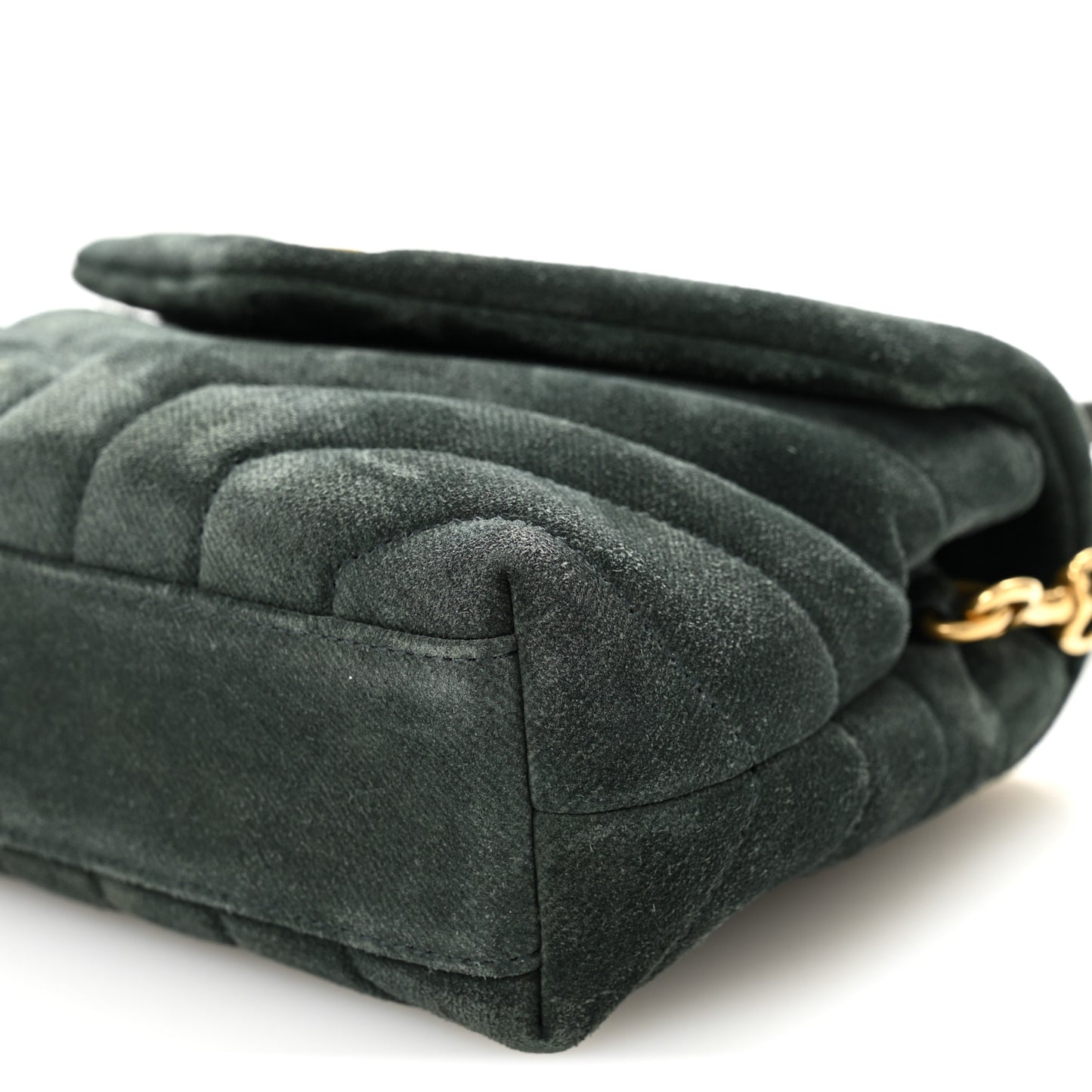 Suede Y Quilted Monogram Toy Loulou Crossbody Bag Dark Forest Dark Forest