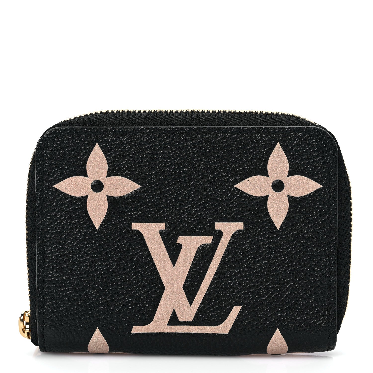 Louis Vuitton Empreinte Monogram Giant Zippy Coin Purse Black Beige 1 of 6