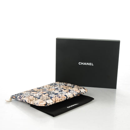 Chanel Nylon Quilted Medium Cat Emoticon Cosmetic Case Navy 4 of 7