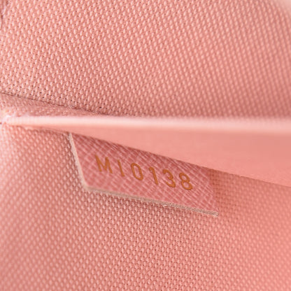 Louis Vuitton Damier Azur Pochette Felicie Chain Wallet Rose Ballerine 8 of 9