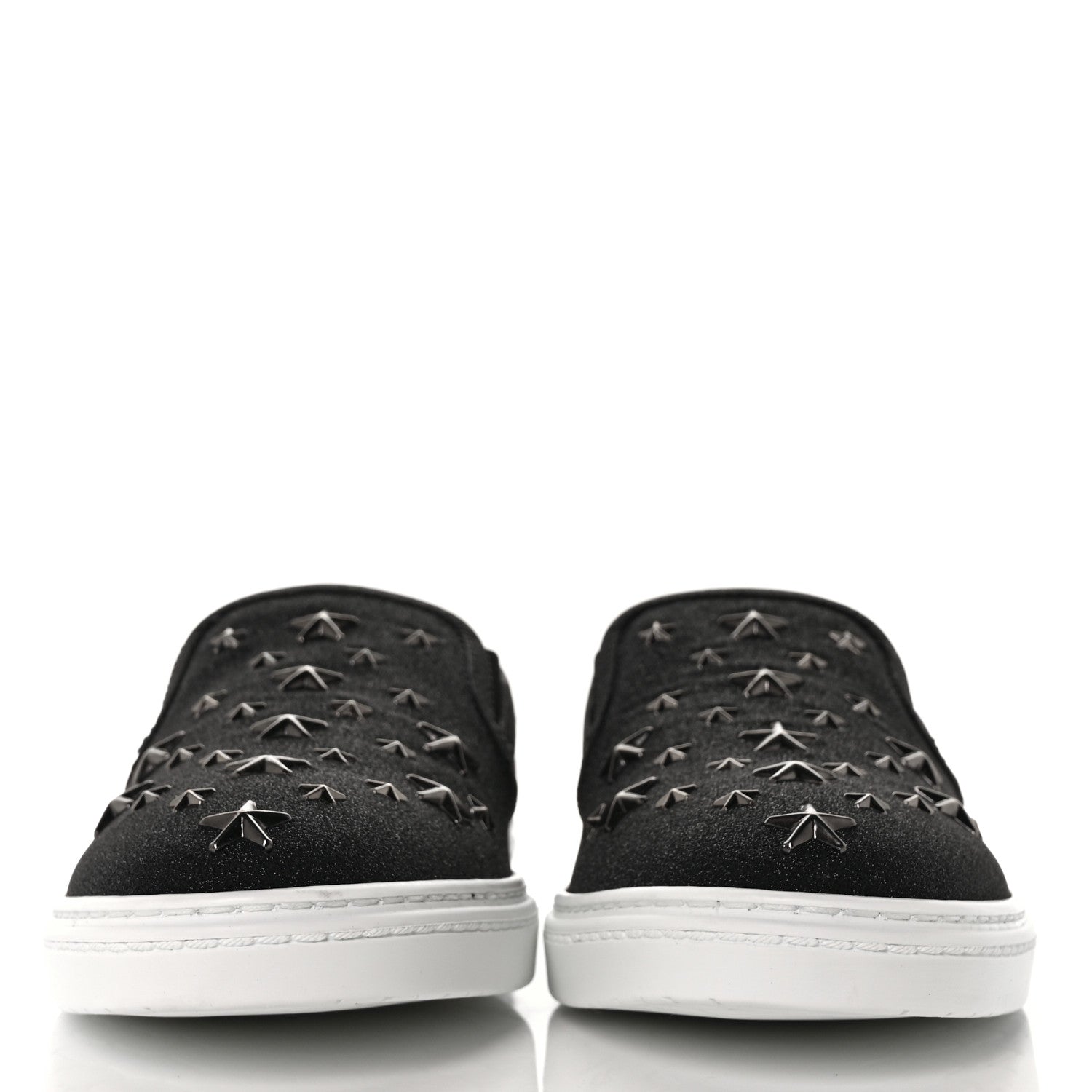 Jimmy Choo Fine Glitter Suede Mens Grove Sneakers 40 Black 2 of 8