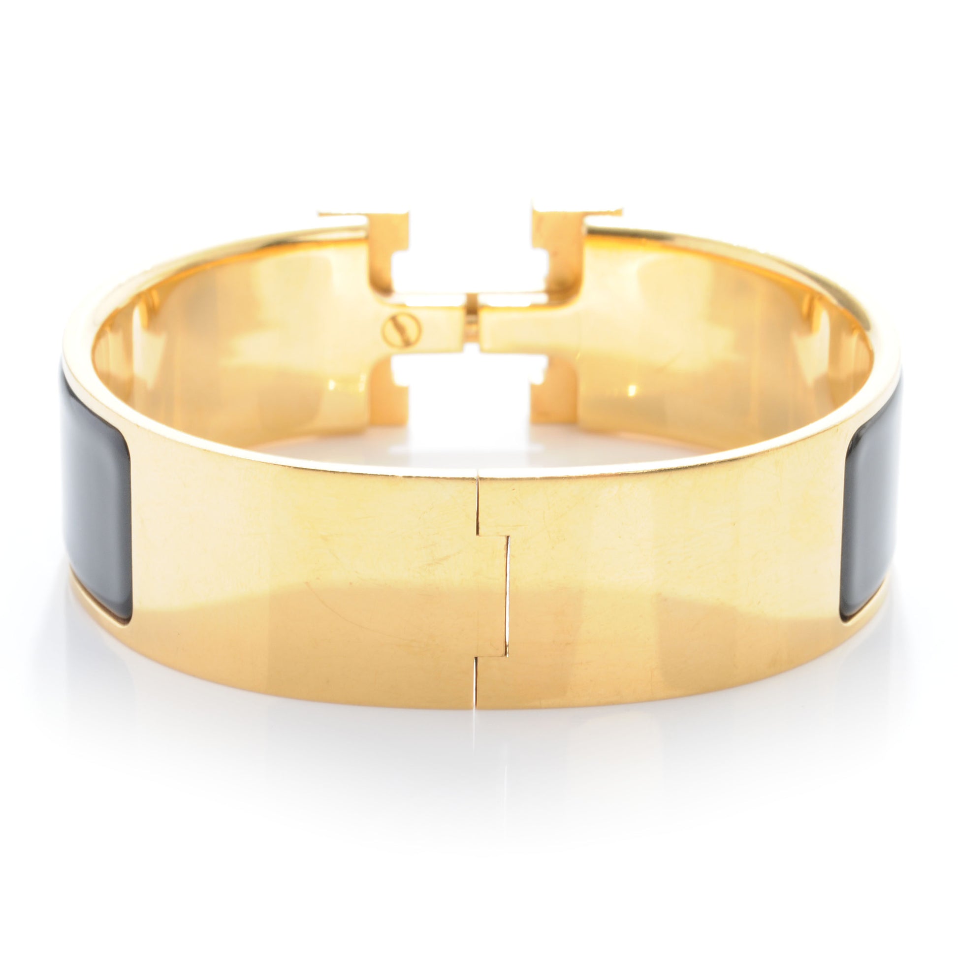 Hermes Enamel Wide Clic Clac H Bracelet PM Black 2 of 5