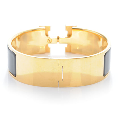 Hermes Enamel Wide Clic Clac H Bracelet PM Black 2 of 5