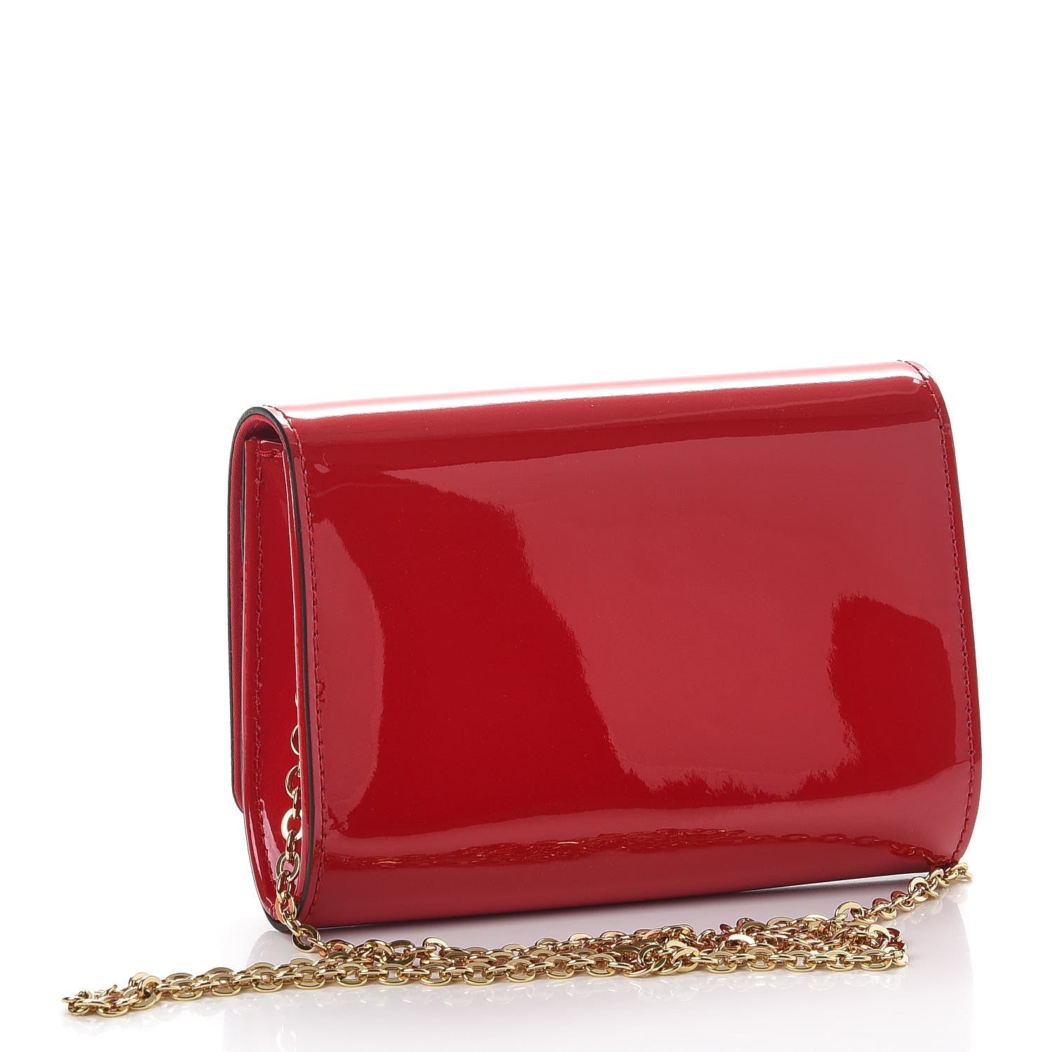 Louis Vuitton Patent Calfskin Chain Louise PM Rouge 3 of 8
