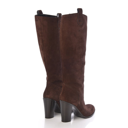 Gucci Suede Knee High Boots 40.5 Moro 4 of 9