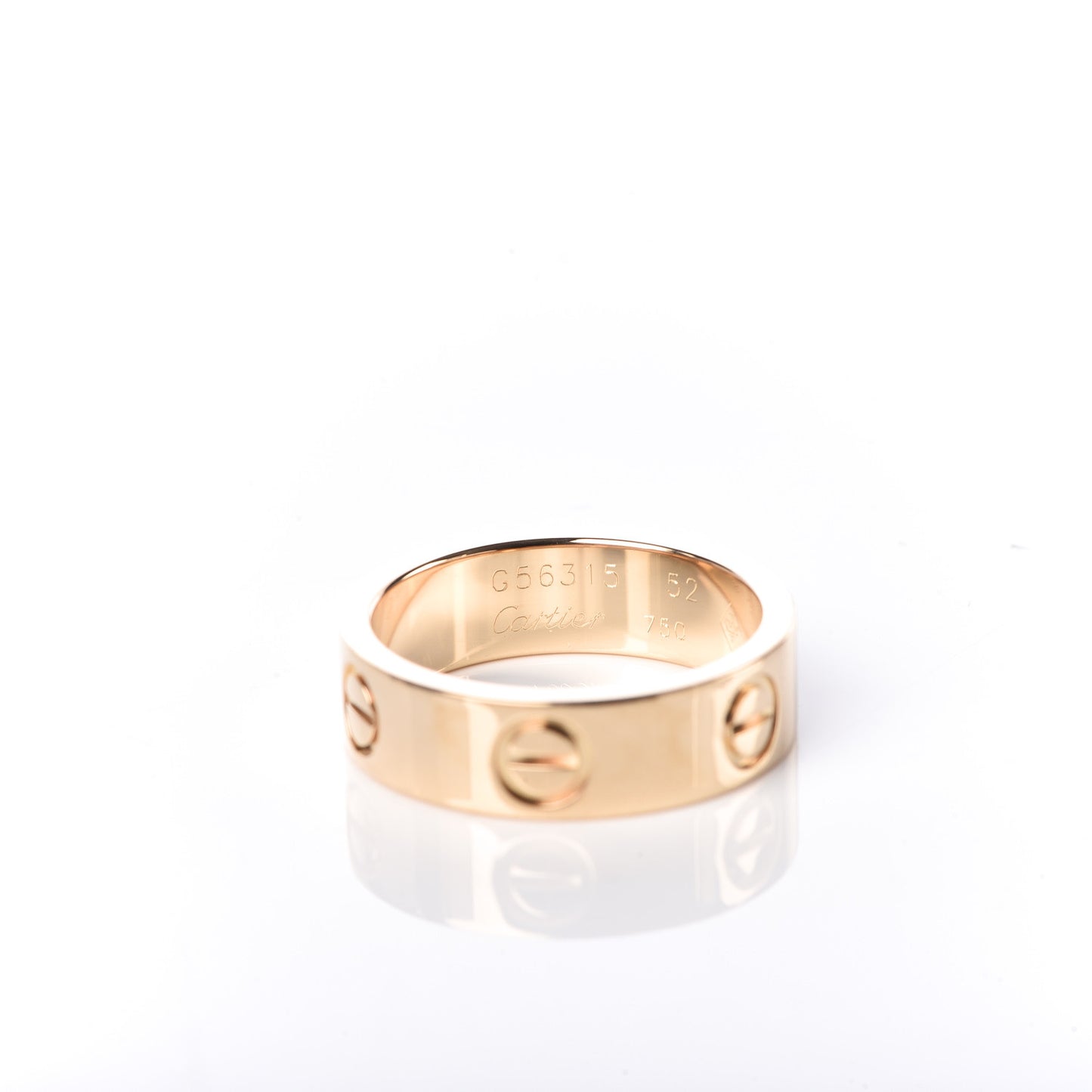 18K Yellow Gold 5.5mm LOVE Ring 52 6