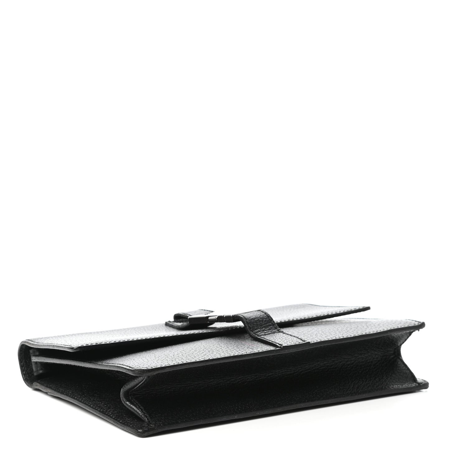 Calfskin Wristlet Clutch Black