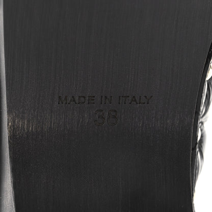 Chanel Patent Lambskin Quilted CC Clogs 38 Black 8 of 9