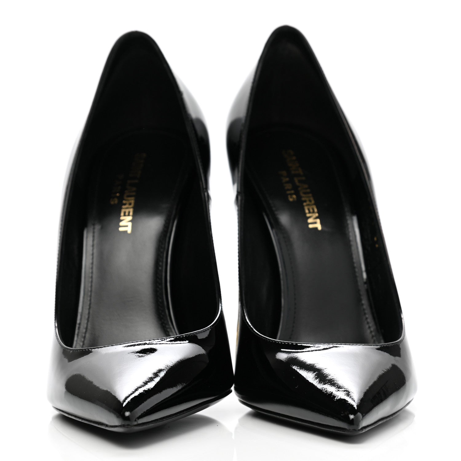 Saint Laurent Patent Opyum 110 Pumps 39 Black Gold 4 of 17