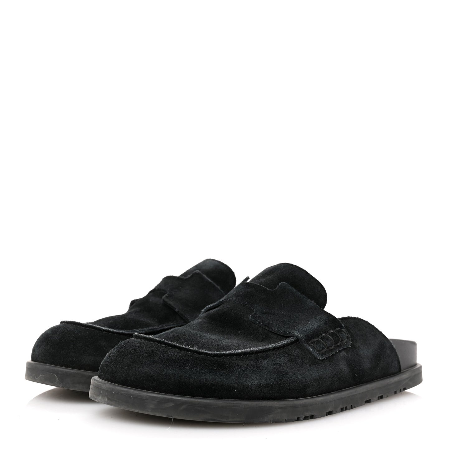 Suede Calfskin Go Mules 40 Black