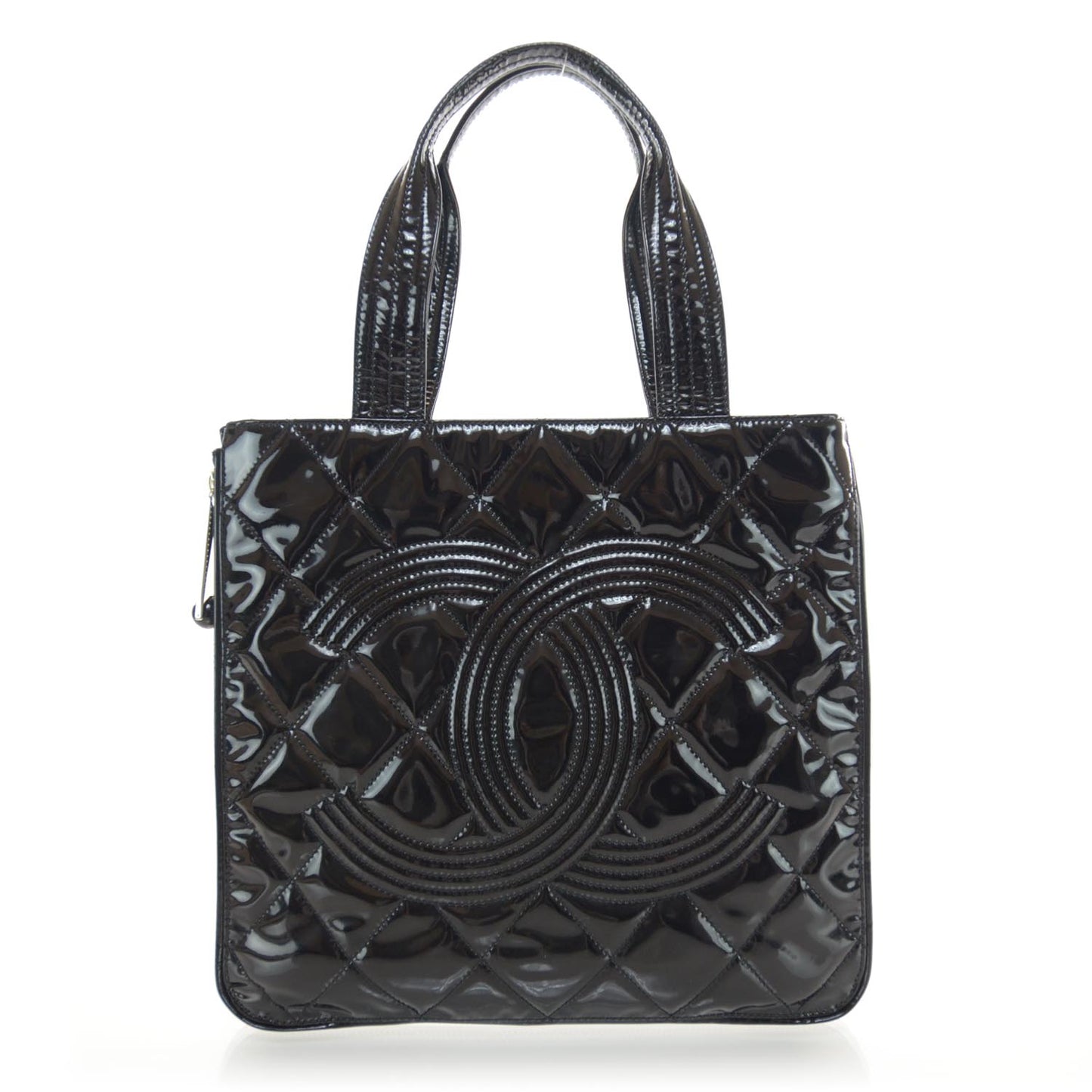 Vinyl Quilted CC Tote Black