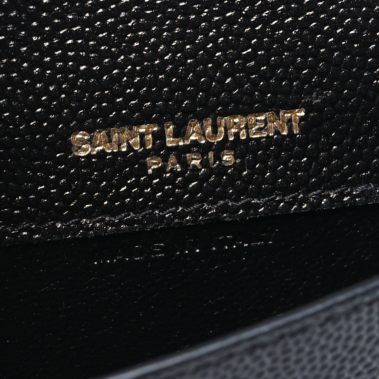 Saint Laurent Grain De Poudre Uptown Monogram Card Case Black 7 of 10