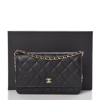 Chanel Caviar Quilted Wallet On Chain WOC Black 11 of 11