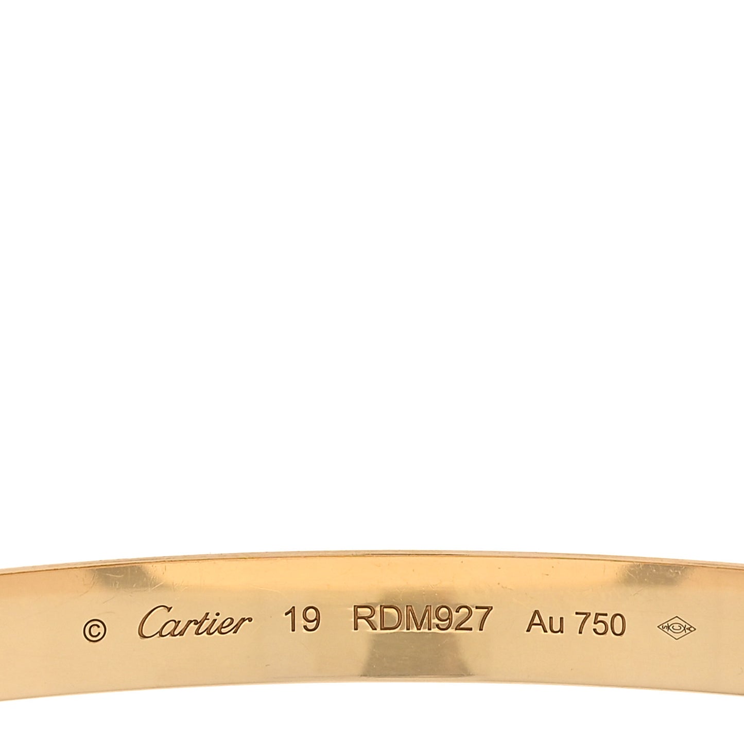 18K Yellow Gold LOVE Bracelet 19
