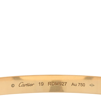 Cartier 18K Yellow Gold LOVE Bracelet 19 7 of 8
