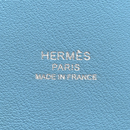 Hermes Swift Epsom Pocket Kelly Shoulder Strap Celeste 3 of 6