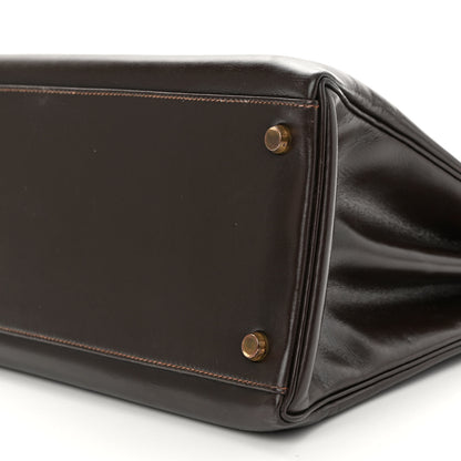 Hermes Box Kelly Retourne 35 Chocolate 10 of 17