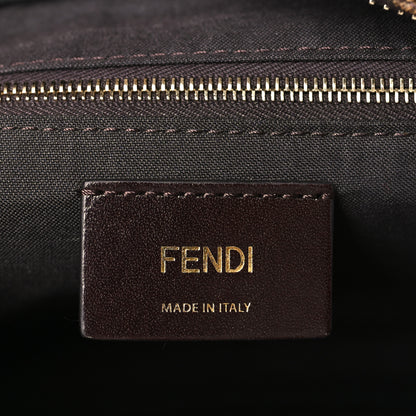 Fendi X FILA Glazed Fabric Vitello Century FF 1974 Mania Belt Bag Mogano Panna Blueberry 6 of 9