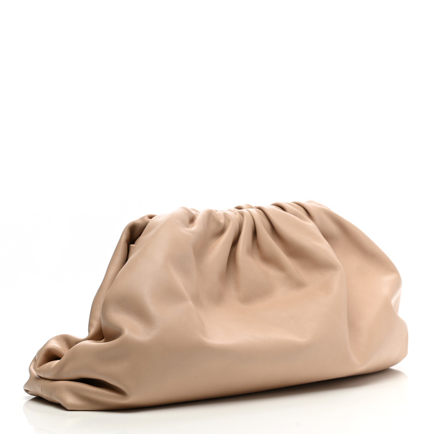Smooth Butter Calf The Pouch Oversized Clutch Nude