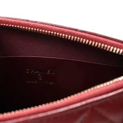 Chanel Lambskin Quilted Clutch With Chain Burgundy 6 of 11