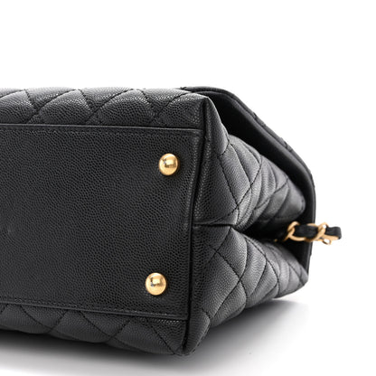 Chanel Caviar Quilted Small Coco Handle Flap Black 10 of 12