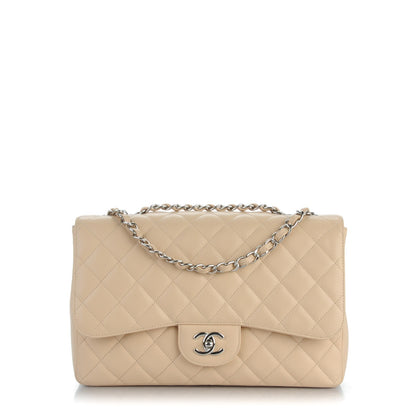 Chanel Caviar Quilted Jumbo Single Flap Beige Clair 1 of 8