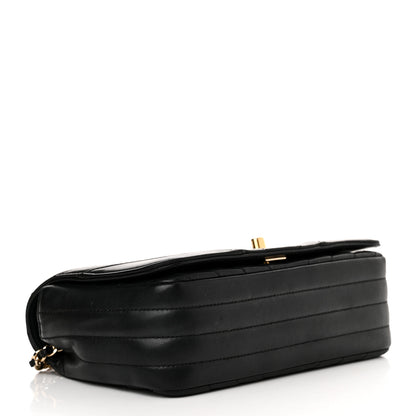 Chanel Calfskin Chevron Quilted Small Statement Flap Black 4 of 11
