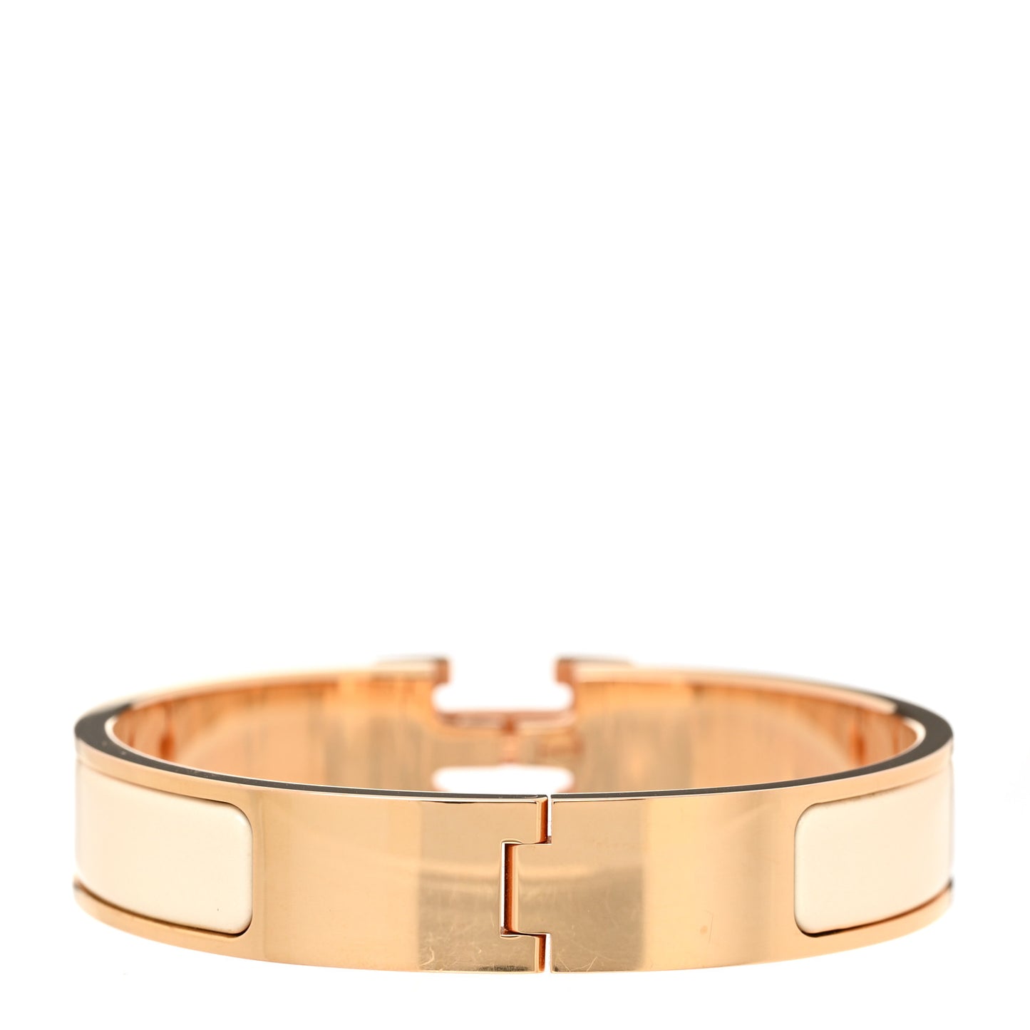 Enamel Narrow Clic Clac H Bracelet PM Creme