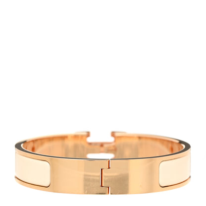 Hermes Enamel Narrow Clic Clac H Bracelet PM Creme 3 of 5