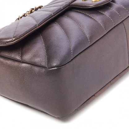 Chanel Metallic Calfskin Degrade East West Flap Bronze 6 of 10